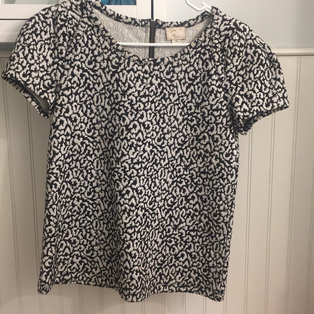 Zebra print top